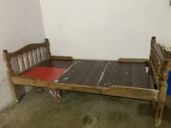 single bed wooden