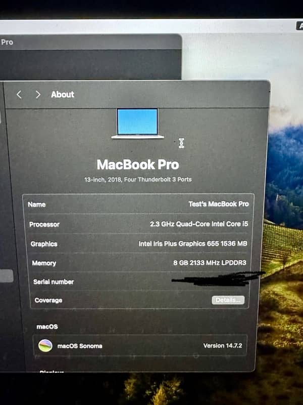 MacBook Pro 2018 13 inch 2