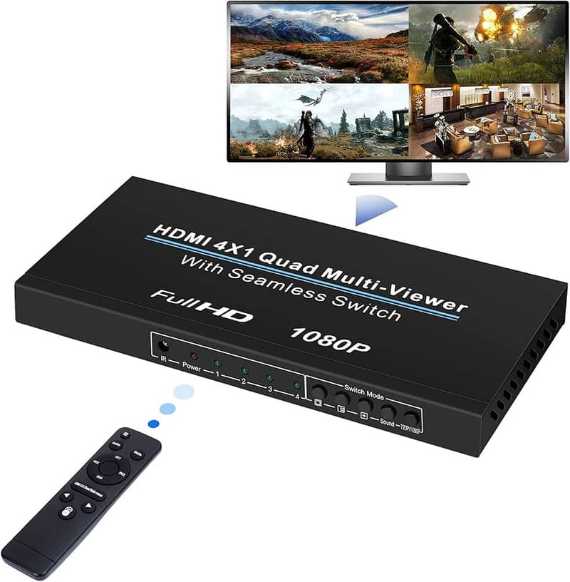 hdmi multi-viewer switch 4x1, hdmi quad seamless switcher 4 in 1 out s 4