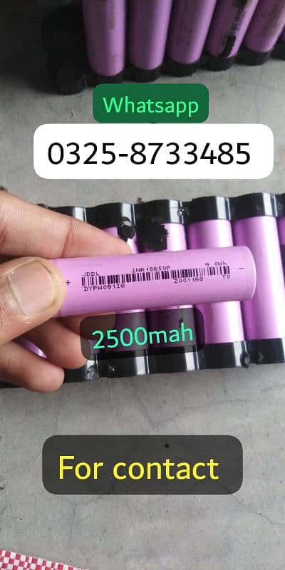 tested INR 18650 cells 2500mah best quality whatsapp ph : 0325 8733485 5