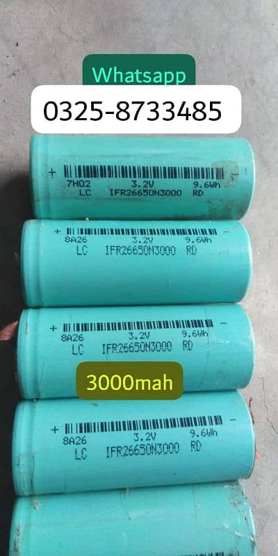 IFR 26650 cells 3000mah 3A rs 200 only whatsapp 0325-8733485 1