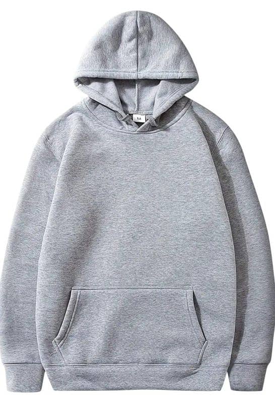 Men's cotton plain Round neck hoodie 0