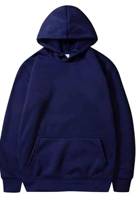 Men's cotton plain Round neck hoodie 1