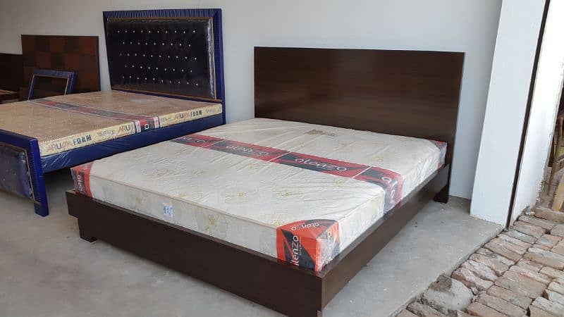 king size double bed with side table and glass Polish 4