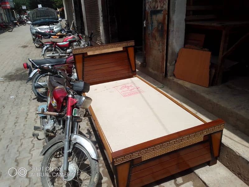 single bed kikar wooden MDF glass polish 3