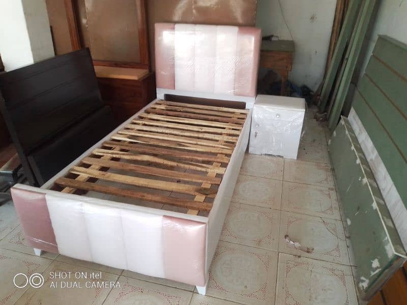 single bed kikar wooden MDF glass polish 4