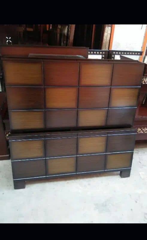 single bed kikar wooden MDF glass polish 10