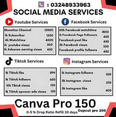 all social media services in cheap prize