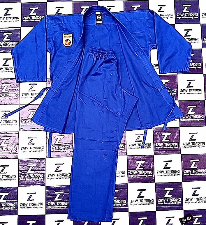 ZAW TRADING WTF approved Blue Karate Gi for Kids & Adults 1