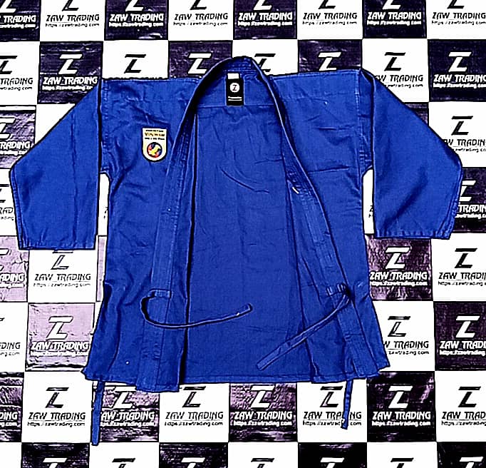 ZAW TRADING WTF approved Blue Karate Gi for Kids & Adults 5