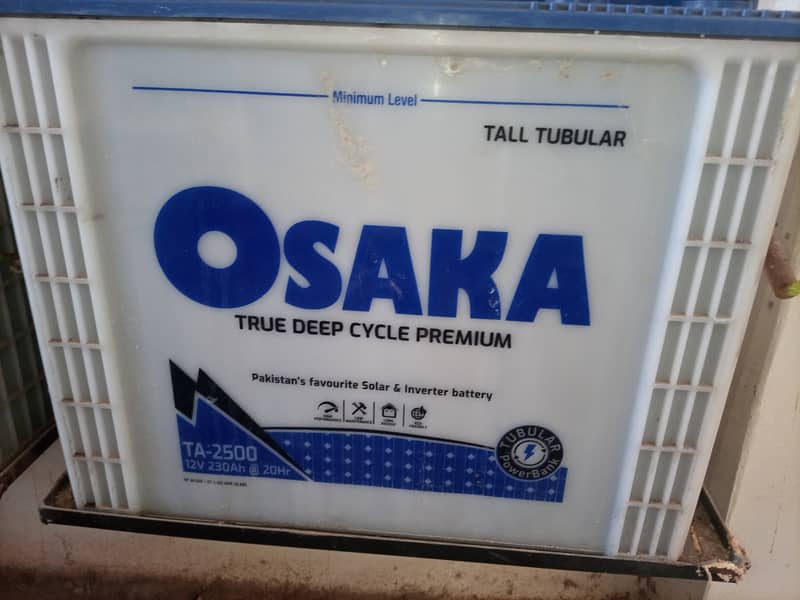 Osaka tubular battery TA-2500 230 AH in good running condition 0