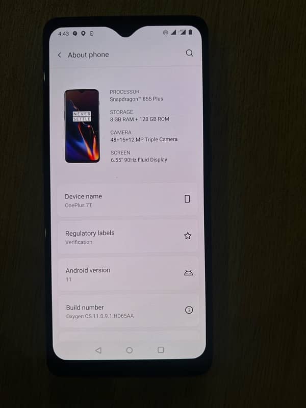 One plus 7t 8/128 1