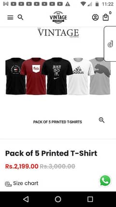 Pack of 5 shirt