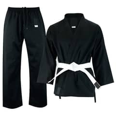 WTF approved Martial Arts Black Karate Uniform For Kids & Adults