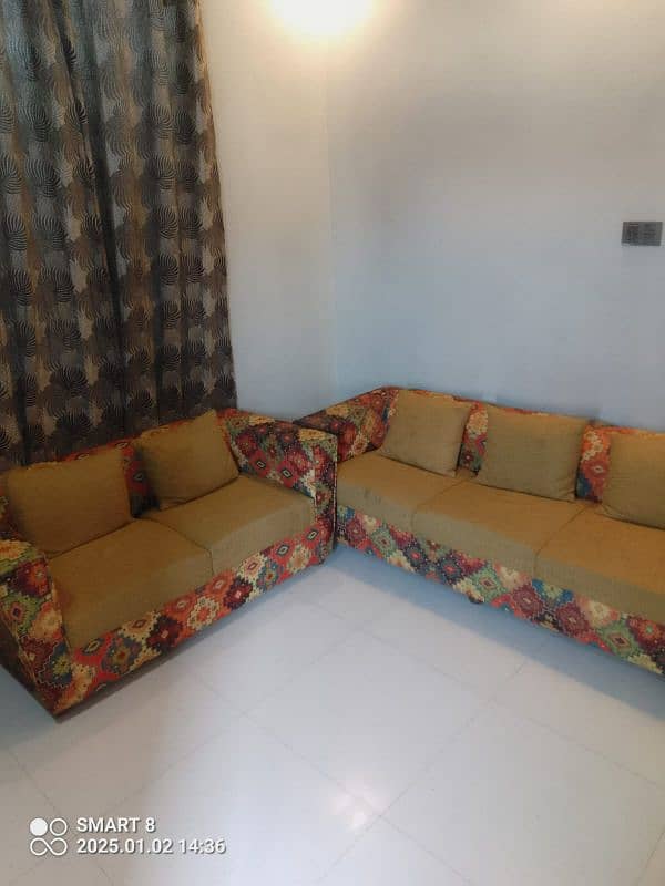 sofa set 5 seater urgent sale 2