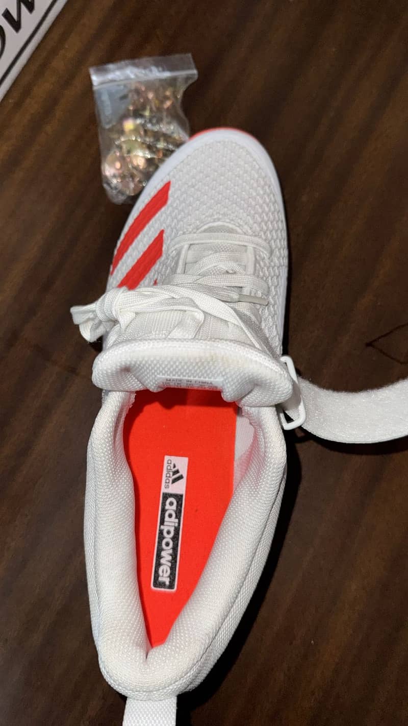 2024 Adidas Adipower Vector 20 Cricket Shoes - White/Red 0