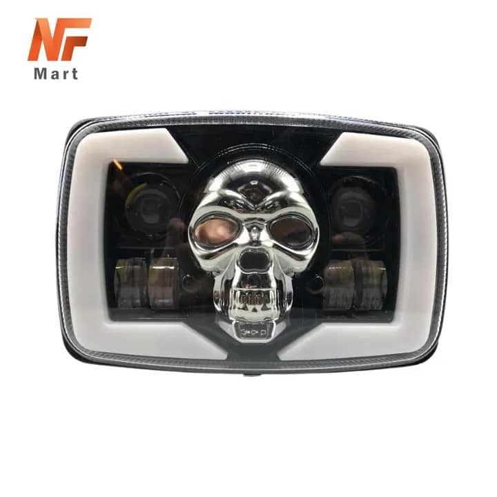 SKULL Headlight for Motorcycle 70cc and 125cc Projectors High & Low B 0