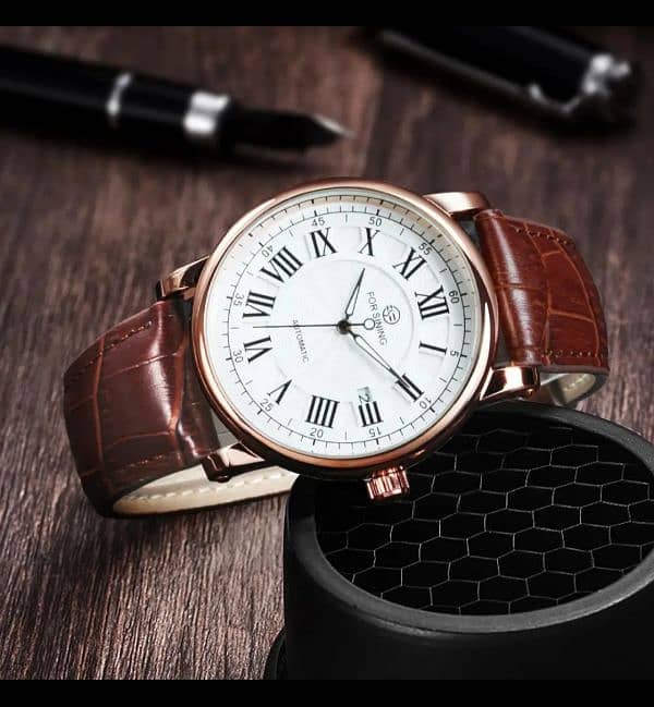 Automatic Mans Watch | Luxury Brand Leather Belt | Business Watch| 3