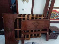 single solid wood bed