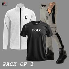 Pack of 3 Polo Printed ,Track suit