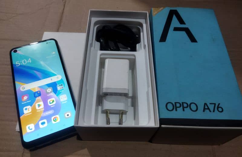 oppo A76 6/128 with Box charger 2