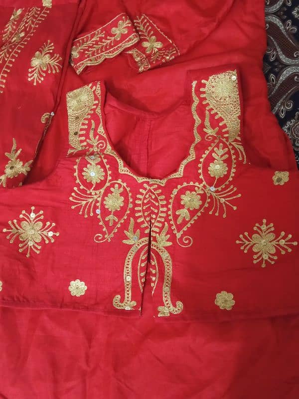 tilla work qameez shalwar with koti. . . 10/10 condition 1