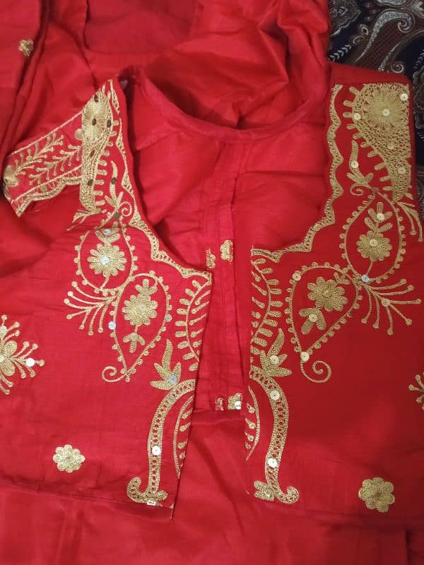 tilla work qameez shalwar with koti. . . 10/10 condition 2