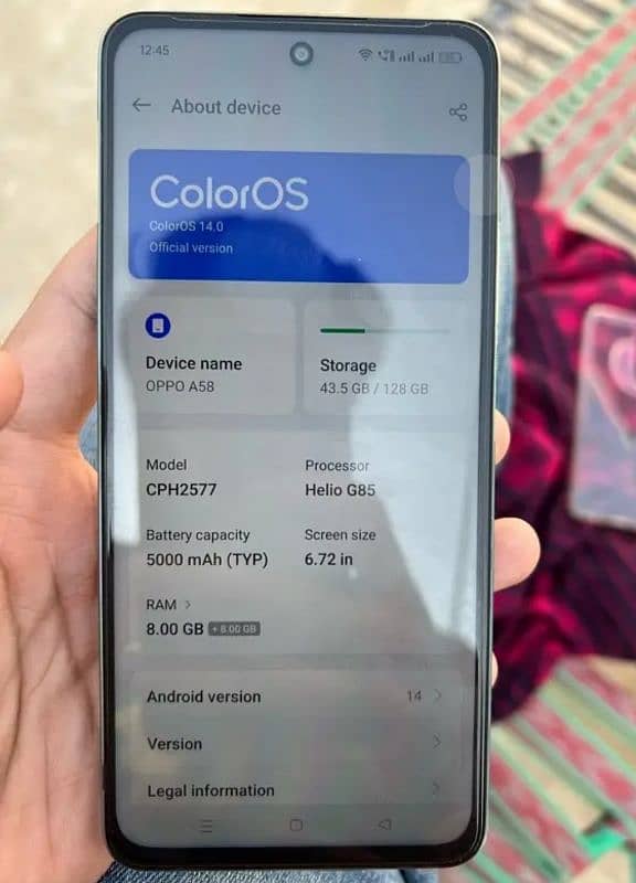 Oppo A58 urgent sale 3