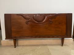 Vintage Sheesam Wood Single Bed Pair