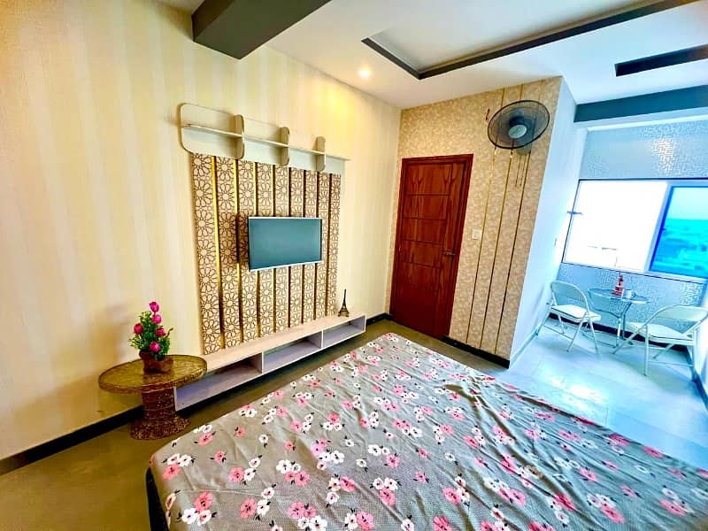 1 BED FURNISHED FLAT FOR RENT F-17 ISLAMABAD ALL FACILITY AVAILABLE 7