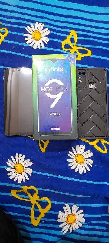 Infinix Hot 9 Play box charger 6000mah battery 0