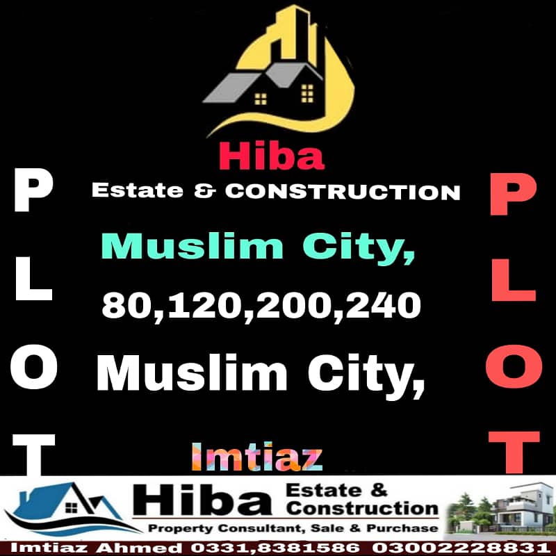 Required Muslim City, 80,120,200,240, 0331,8381586 0