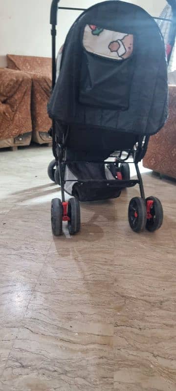 imported Baby Pram in best condition with multiple pockets & functions 2