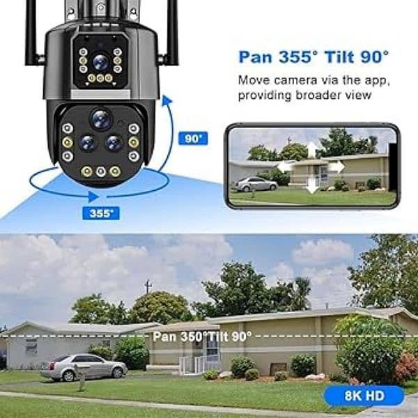 CCTV camera with wifi, PTZ camera 3 in 1 camera, dual lens, three lens 1