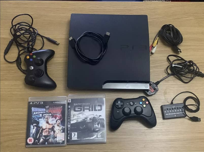 PS3 with Two Controllers – Great Condition! 0