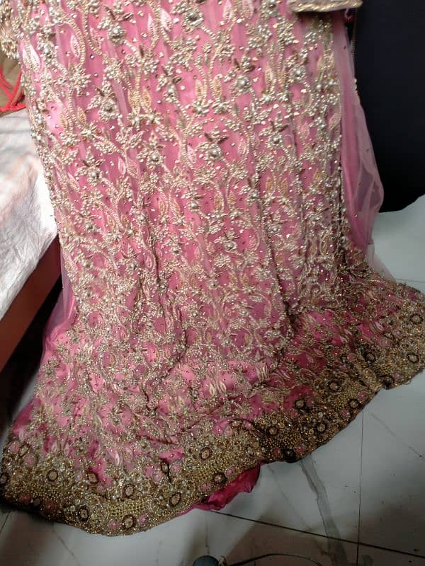 pink and golden work maxi for sale 5