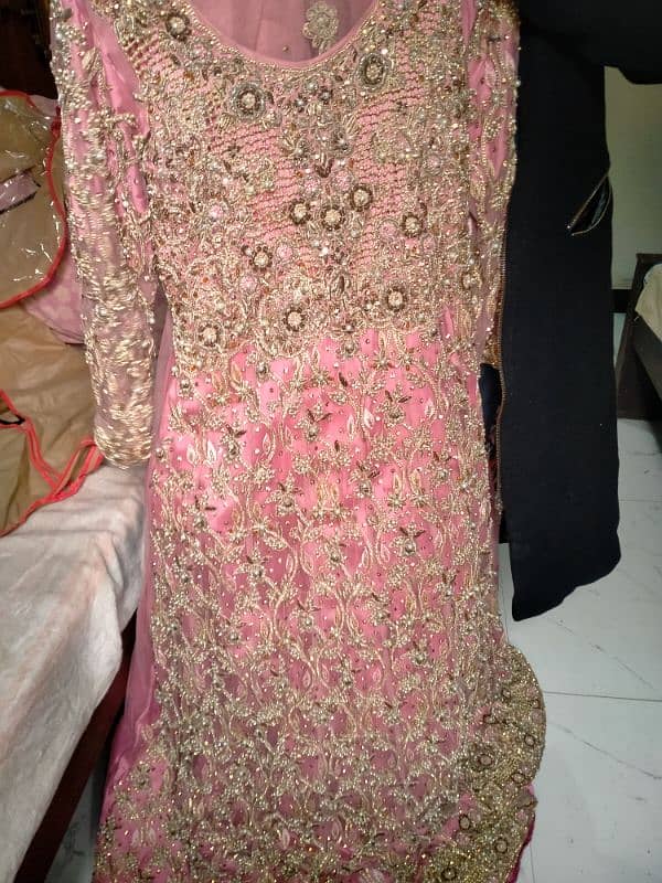 pink and golden work maxi for sale 6