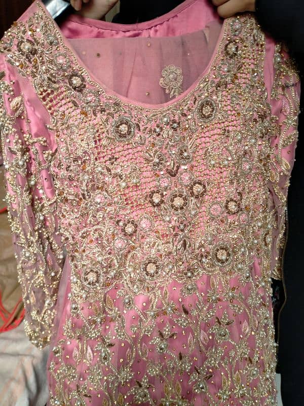 pink and golden work maxi for sale 7