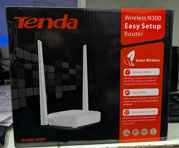 Tenda Wifi Router N301 Brand New For Sale 0