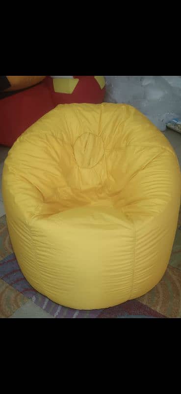 Smiley/Plain bean bag sofas / Leg rest / Sofa cum bed bean bag 8