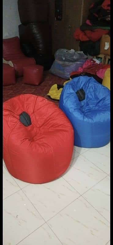 Smiley/Plain bean bag sofas / Leg rest / Sofa cum bed bean bag 10