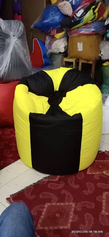 Smiley/Plain bean bag sofas / Leg rest / Sofa cum bed bean bag 13