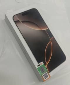 iPhone 16 pro max desert titanium PTA box pack with 1 year warranty