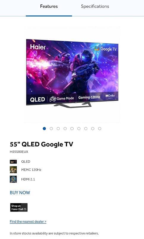 Haier QLED 55inch 2