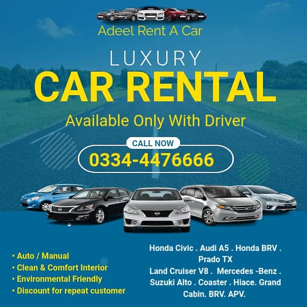 Rent A Car Civic Grande Fortuner Revo Land Cruiser V8 Hiace Car Rental 0