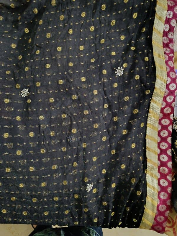 2pc black suit ( shirt and duppata ) and 2pc beige (duppata and shirt) 9