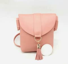 Women's PU leather plain shoulder bag