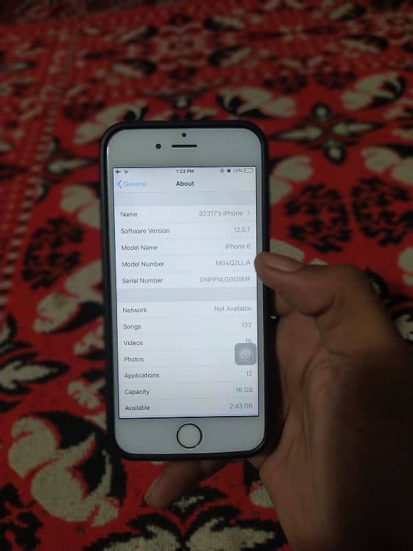 iphone 6 16gb penal change hy or Baki all ok hay battery original hay 6