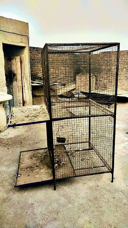 double cage wala lohe ka pinjra murga wala 1