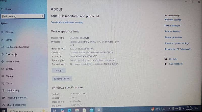 For sale : dell latitude e7270 core i7 4